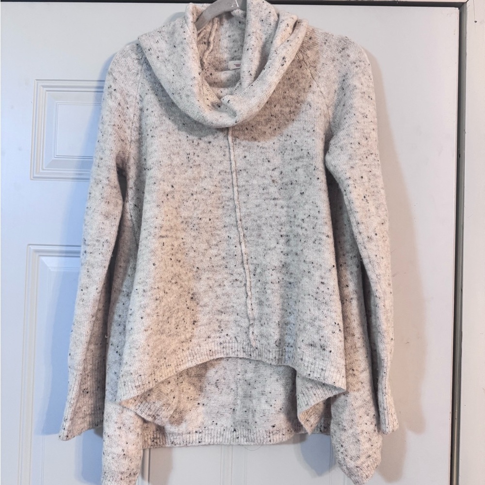 Lola Cream Cowl Neck Sweater with Relaxed Fit
